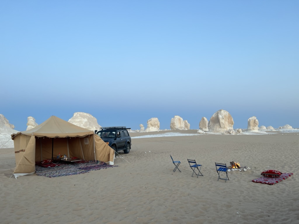 Onze tent in de woestijn van Egypte