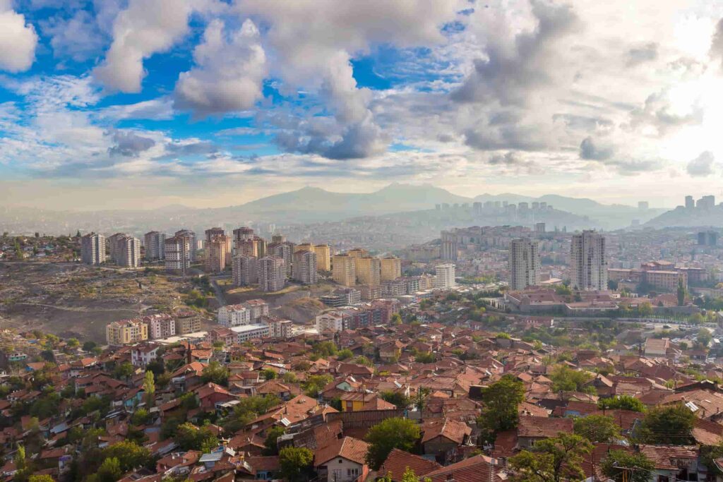  Panoramisch uitzicht op Ankara